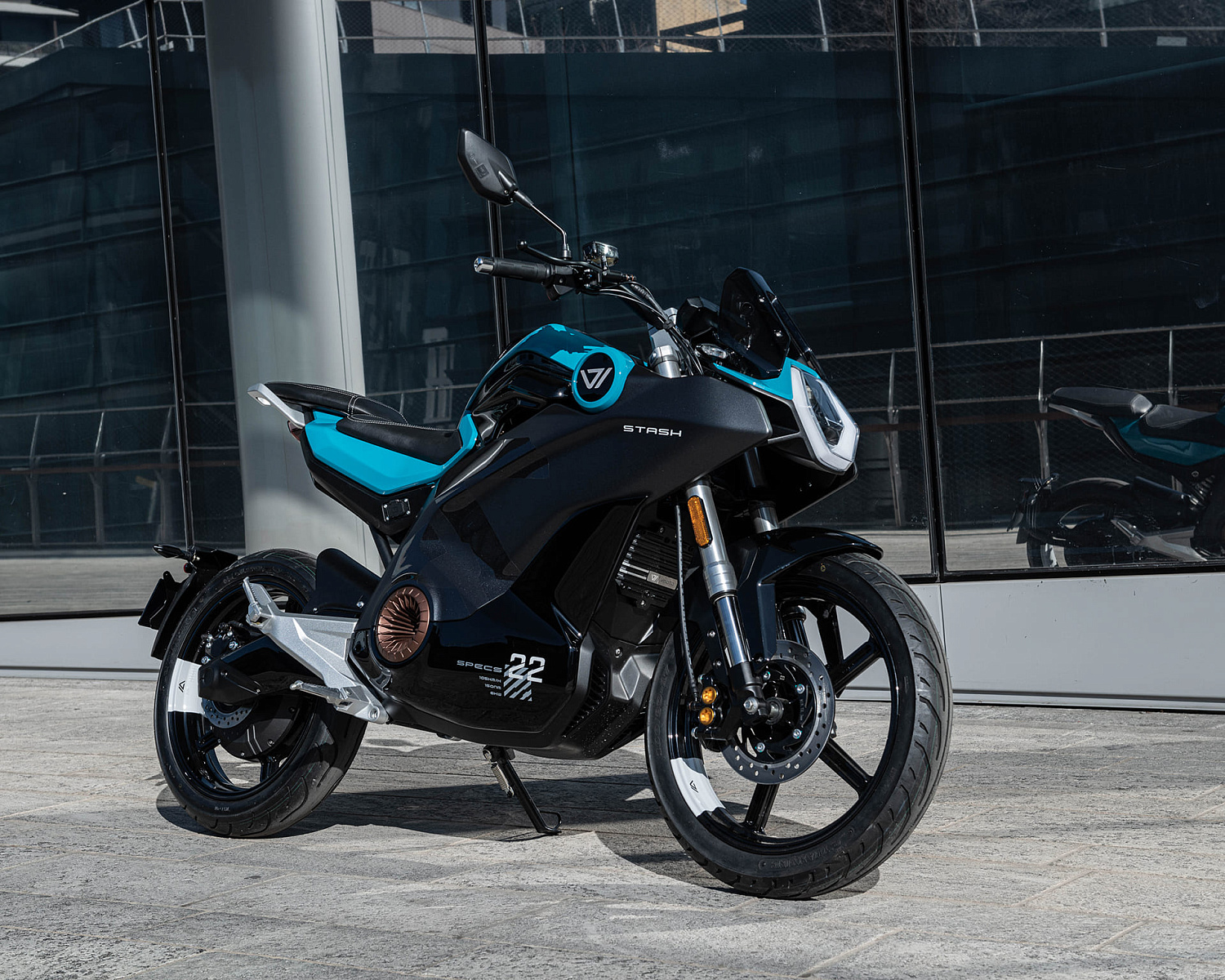 Электромотоцикл Super Soco Stash (синий)